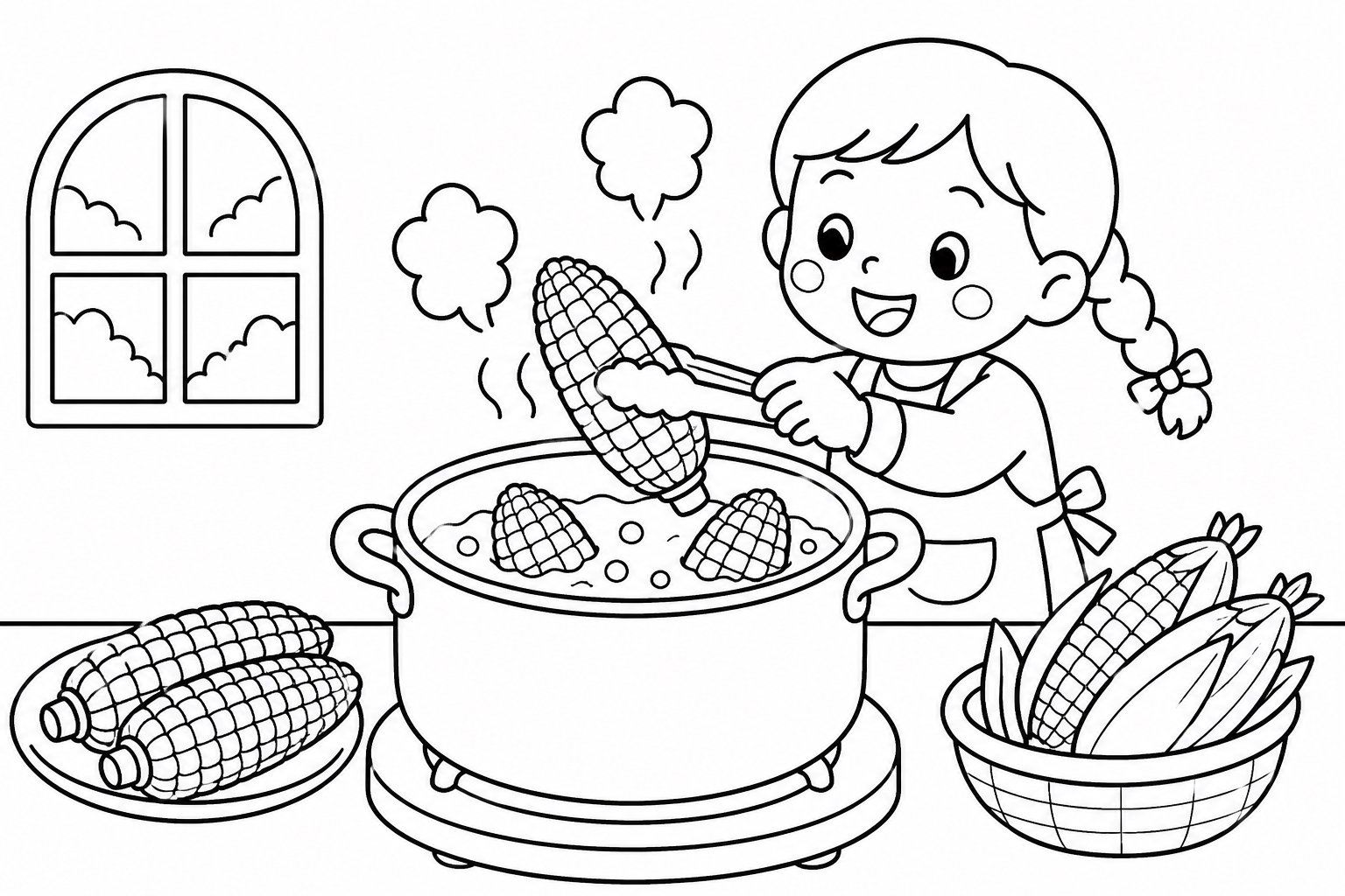 Cozinhando milho