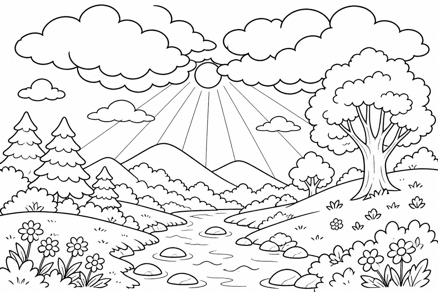 Rayon de soleil à travers une trouée dans les nuages