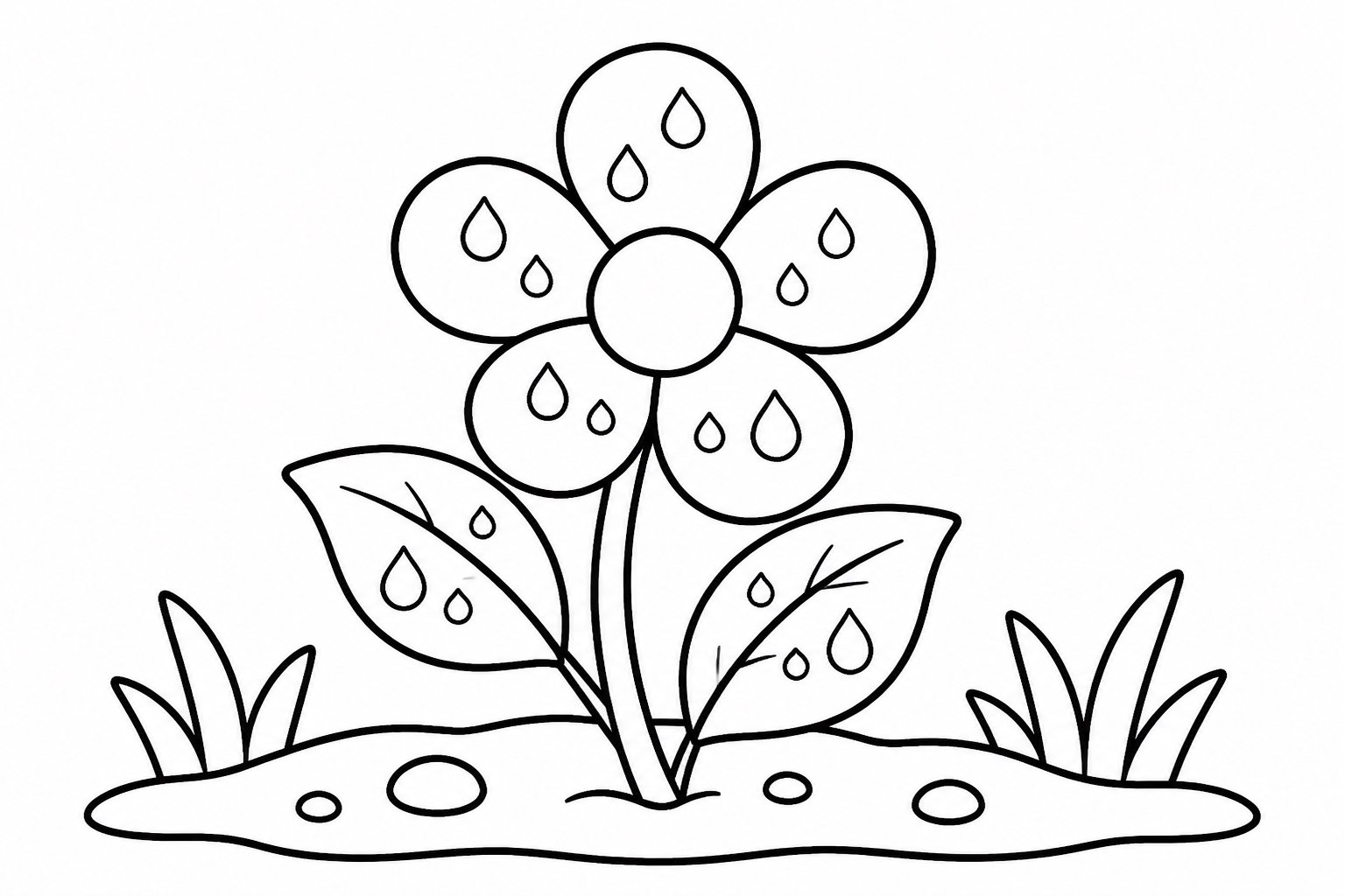 زهرة صغيرة في ندى الصباح