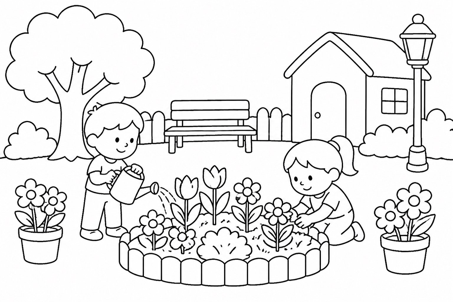Pequeño jardín de la comunidad
