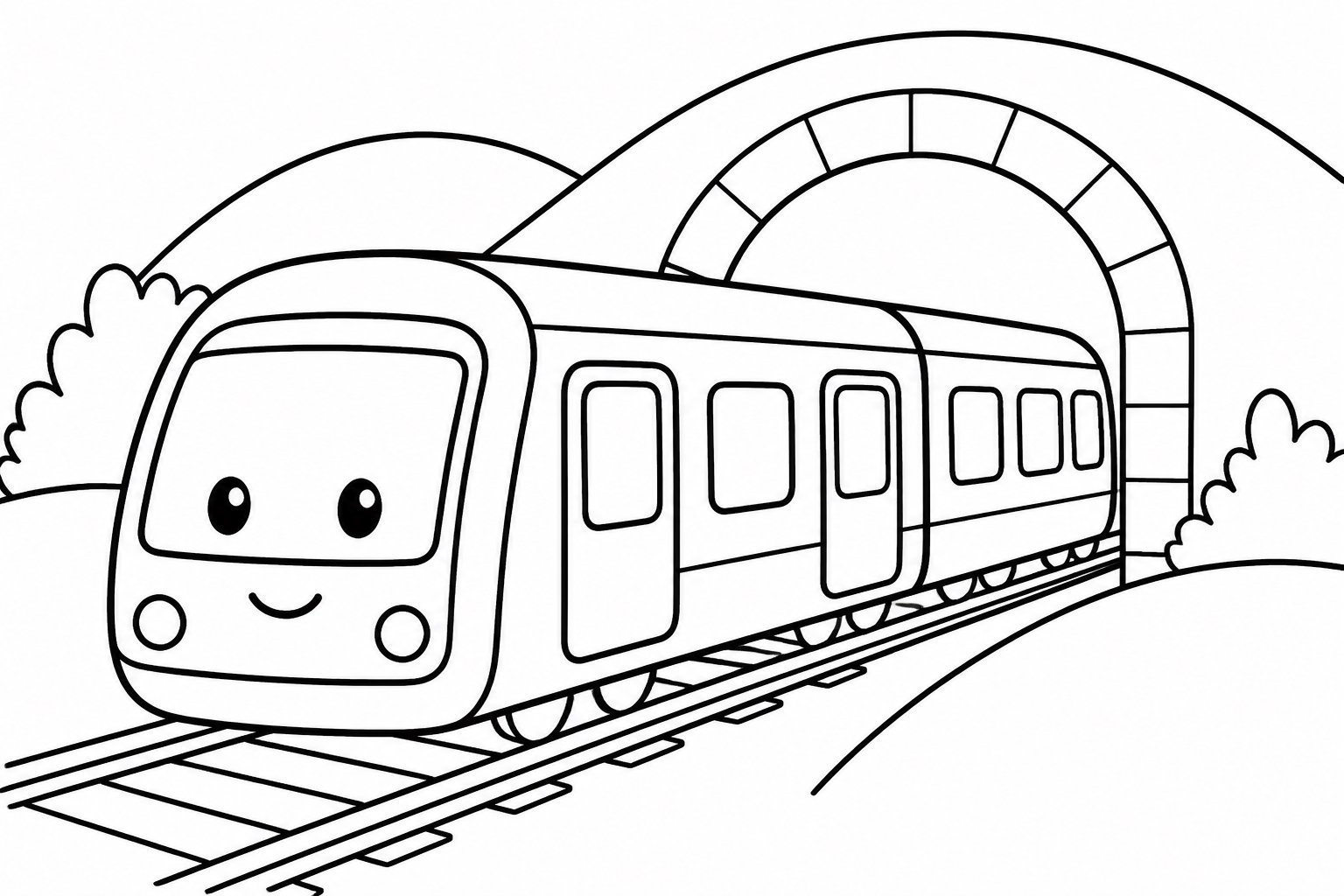 Le métro entre dans le tunnel