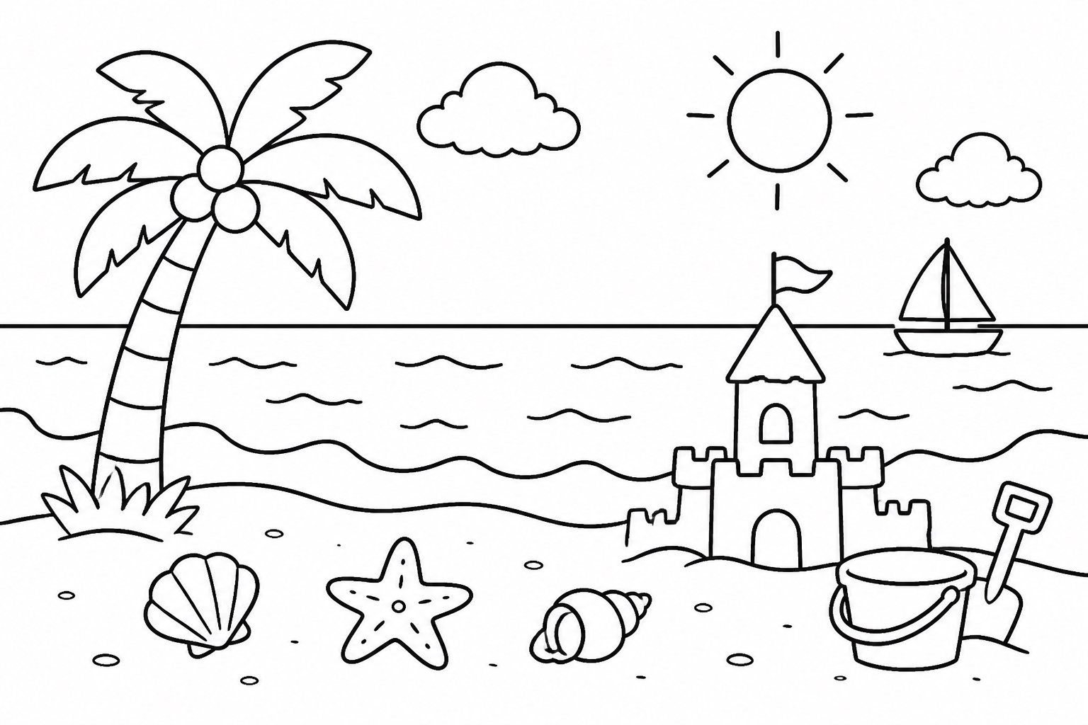 画一幅海边风景