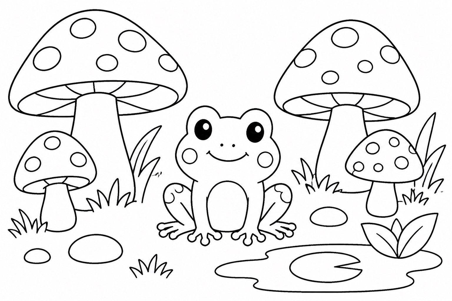 キノコの中の小さなカエル