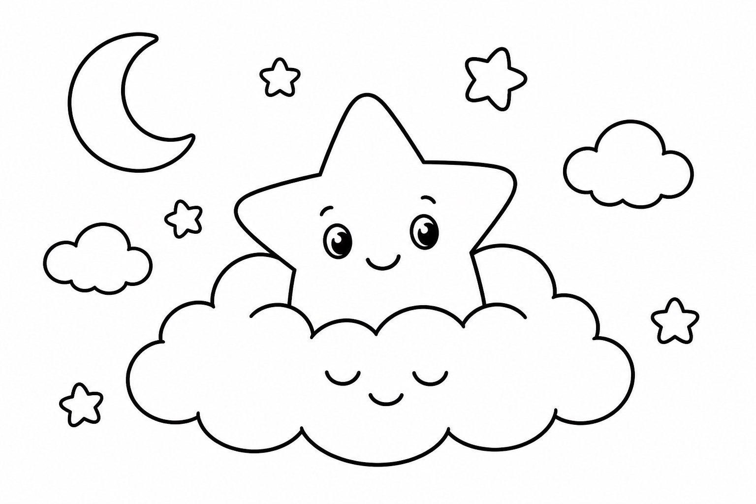 Étoiles posées sur les nuages