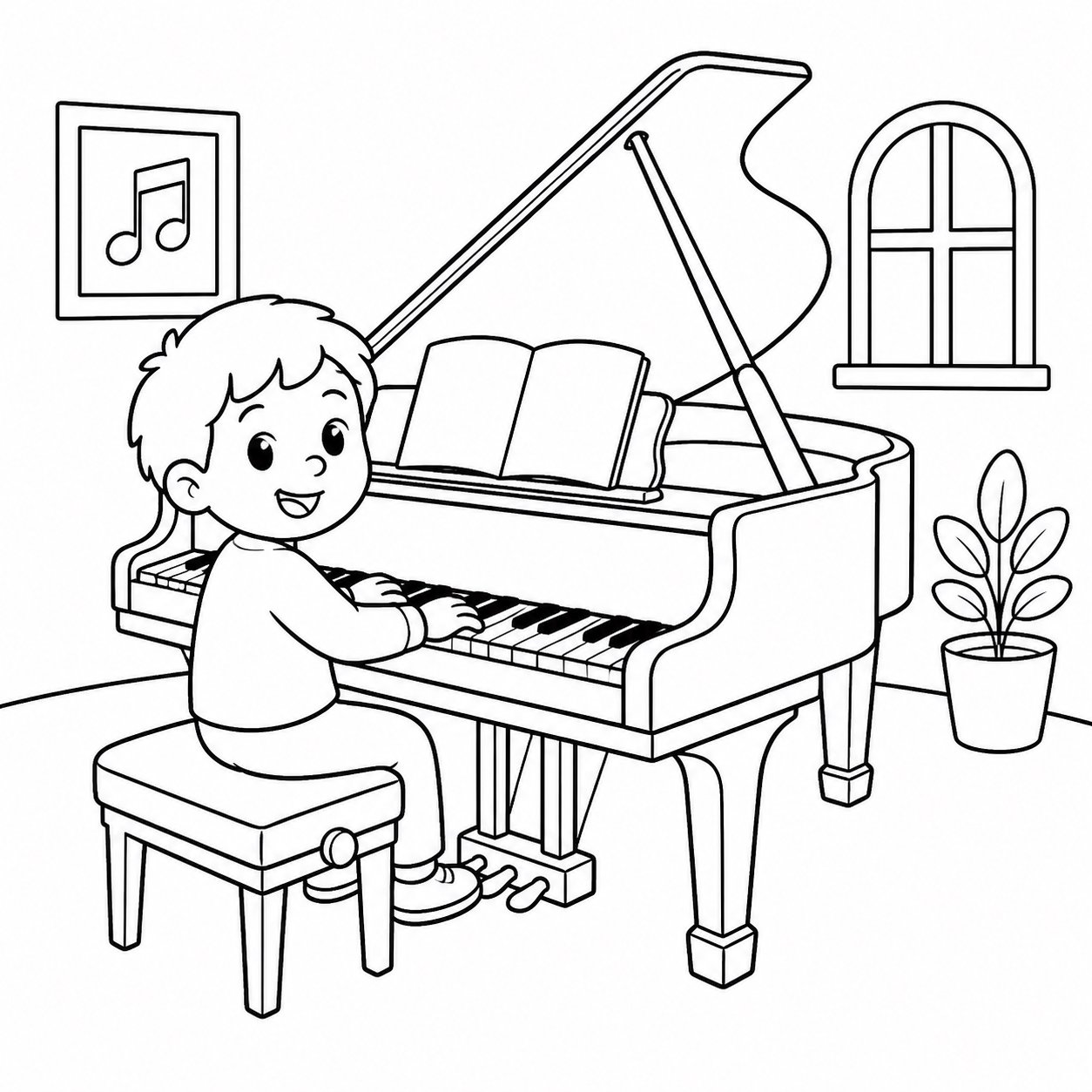 Piano en el aula de música