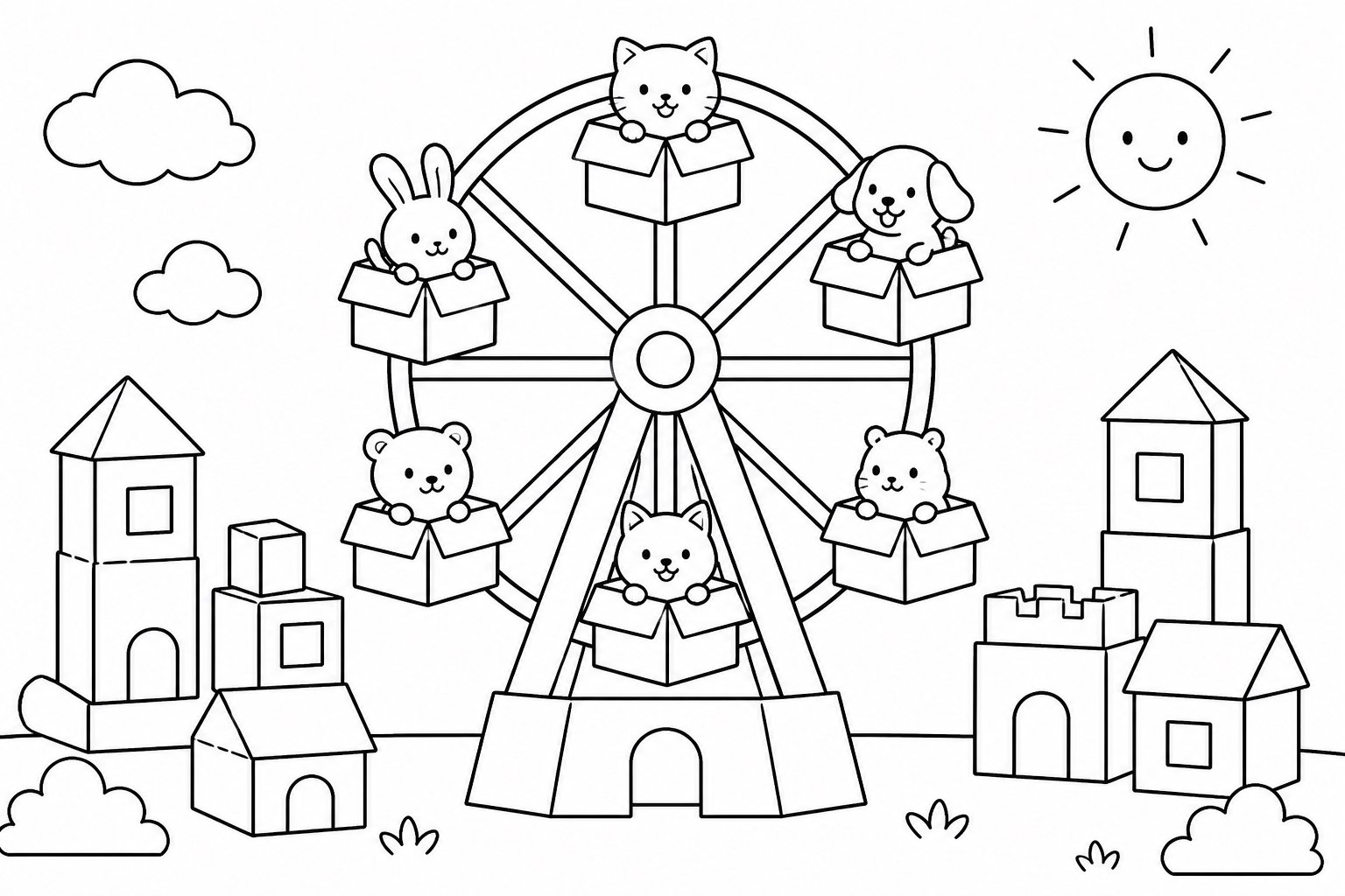 Grande roue en carton