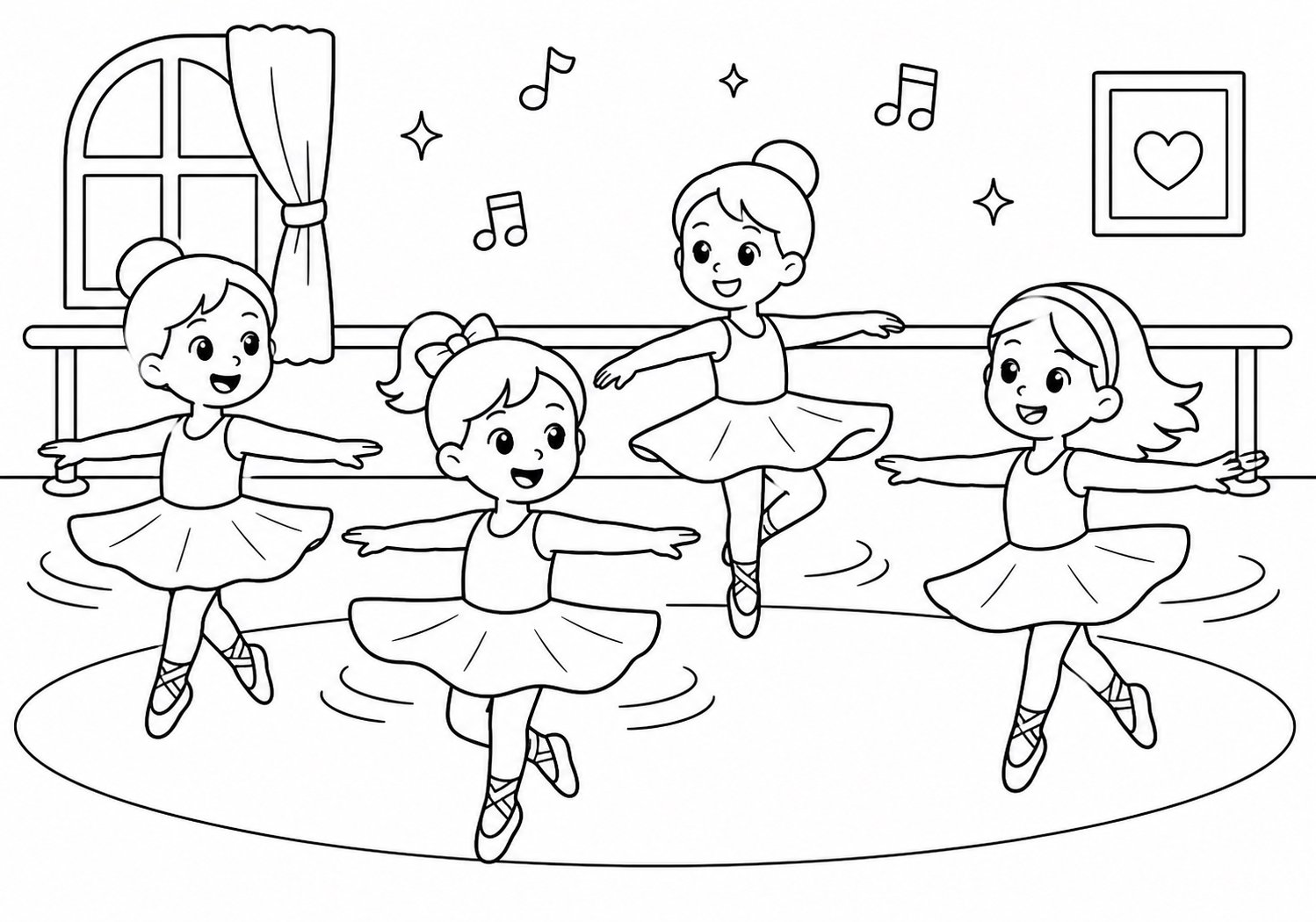 Equipo de baile practicando giros