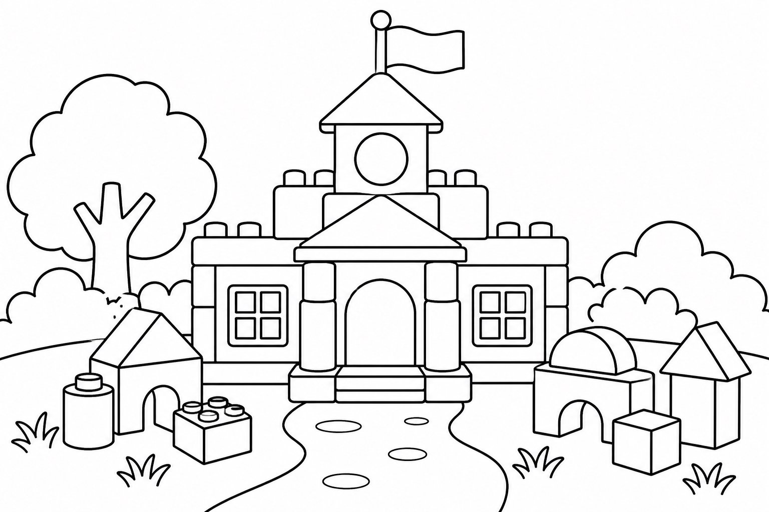 Escola primária de blocos
