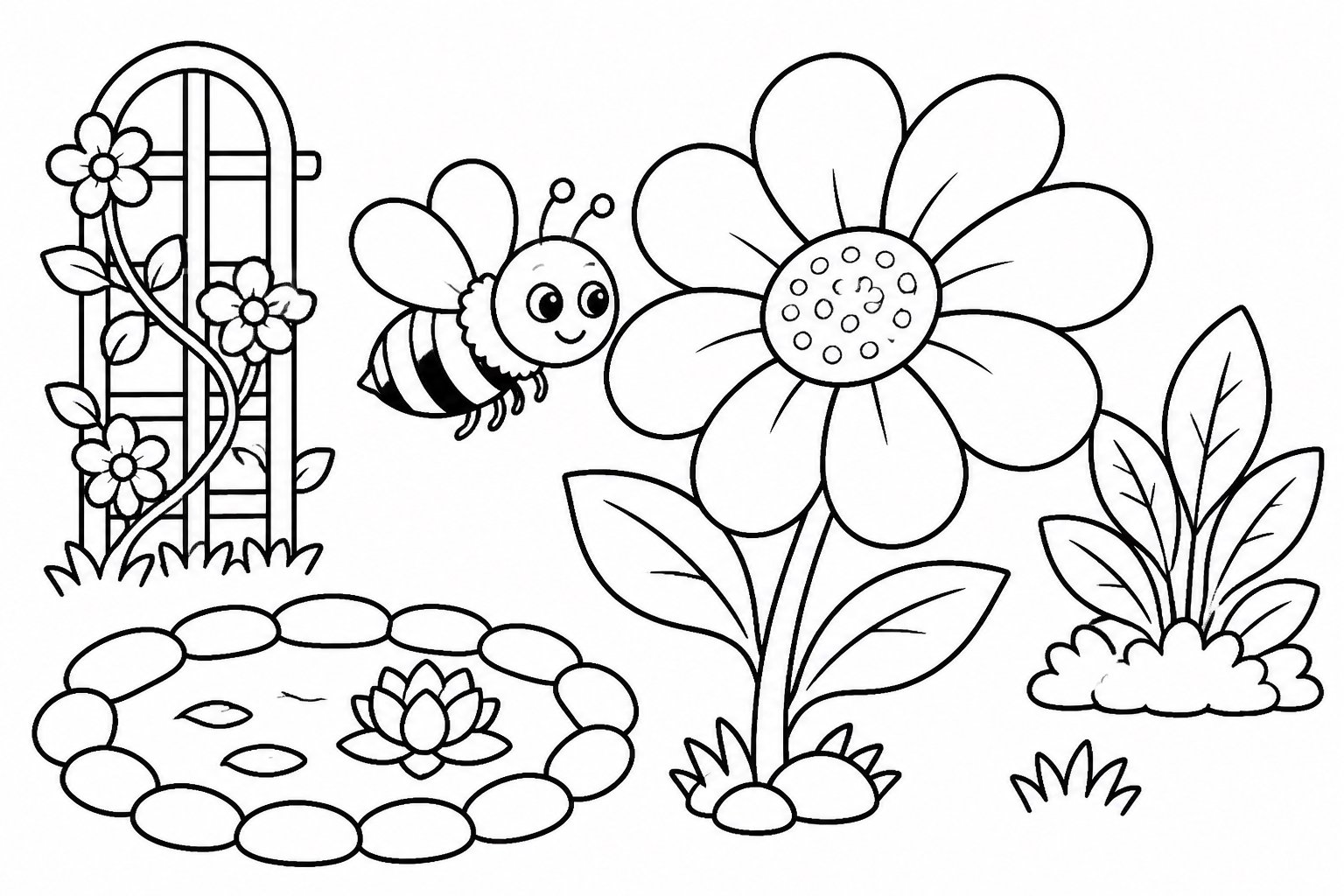 Kleine Biene besucht den Garten