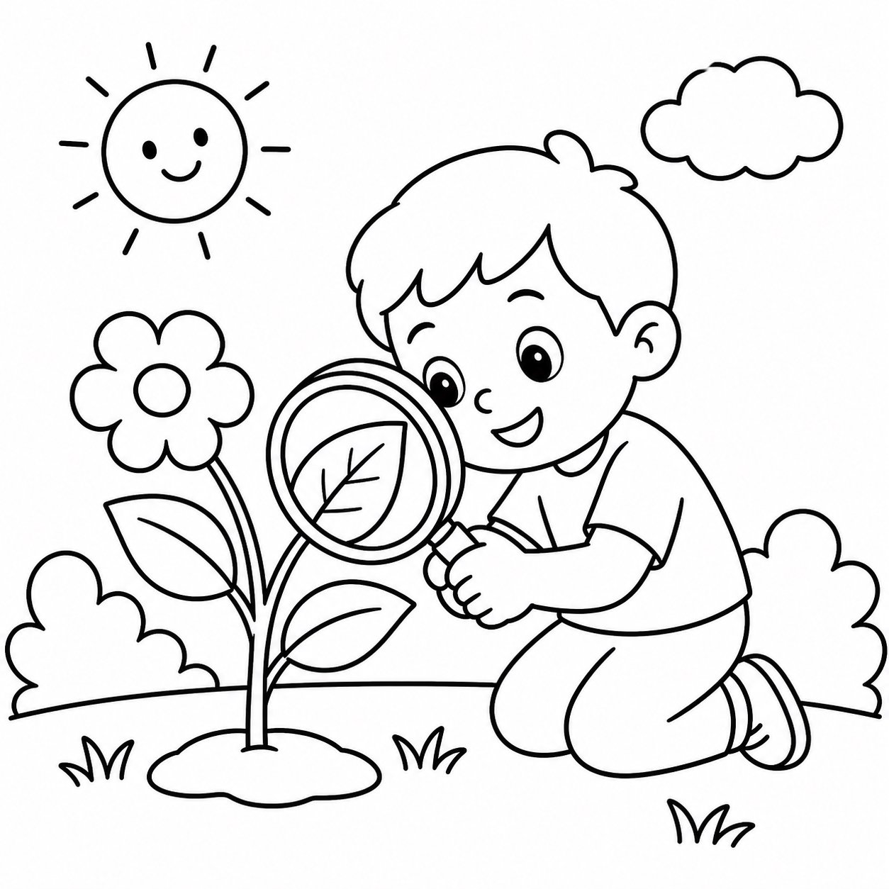Loupe pour observer les plantes