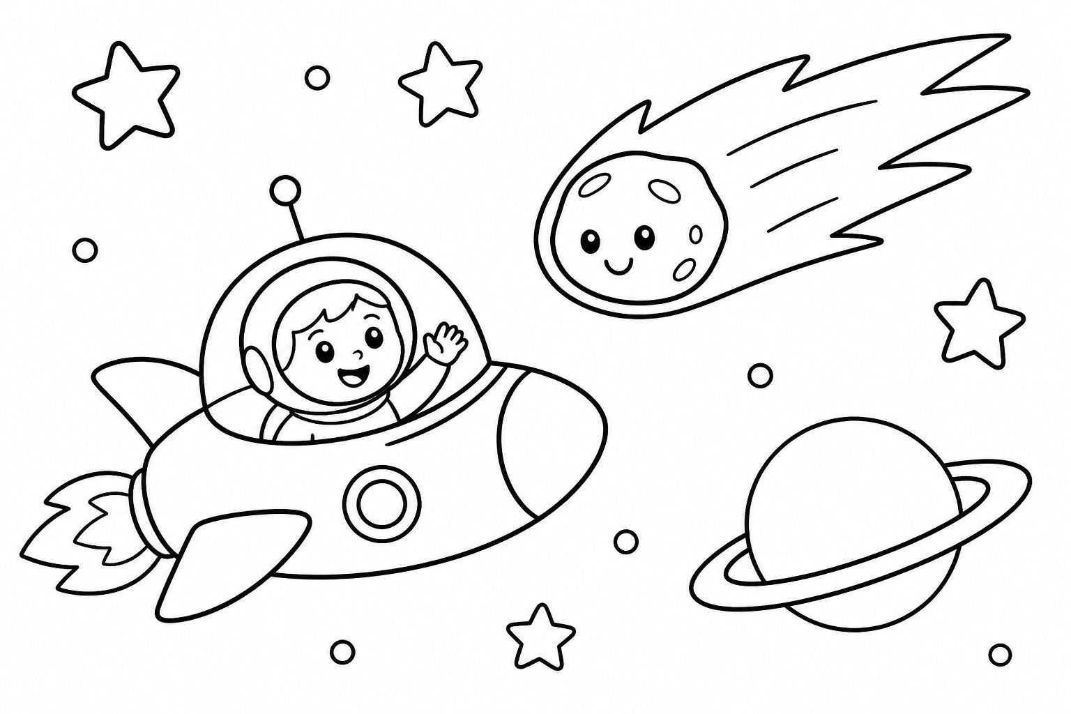 彗星经过小飞船