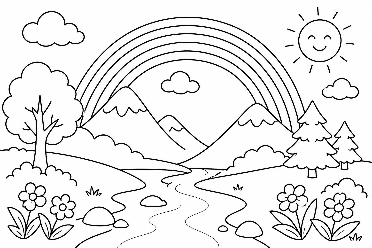 El arcoíris ilumina el valle
