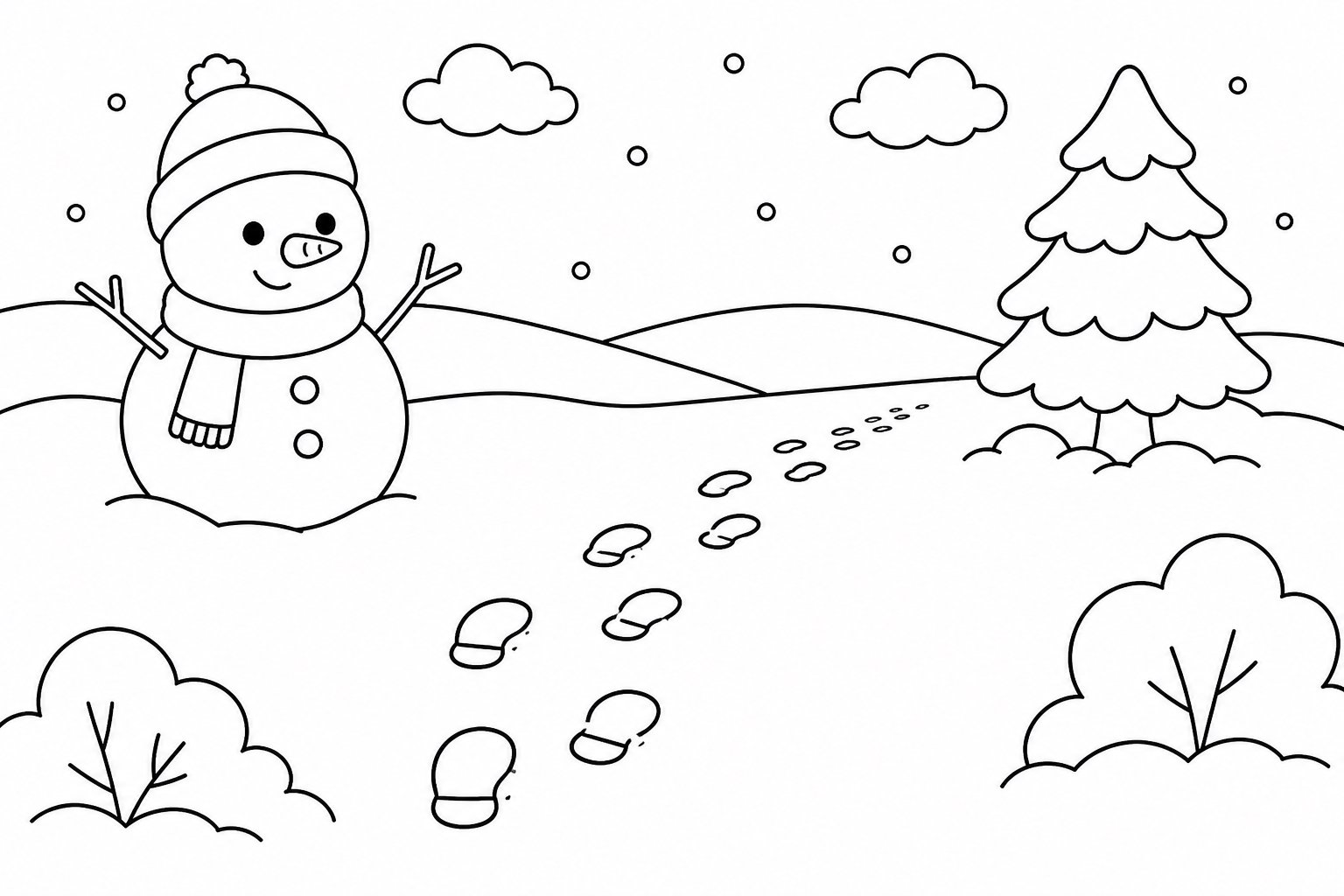 Empreintes dans la neige