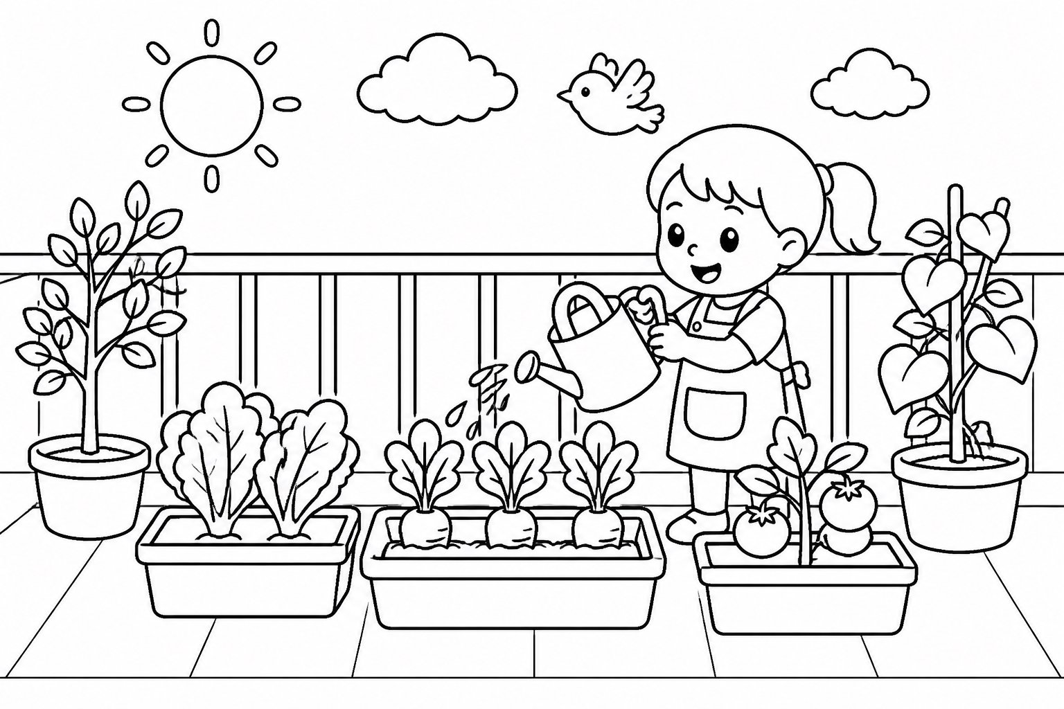 ベランダの小さな菜園