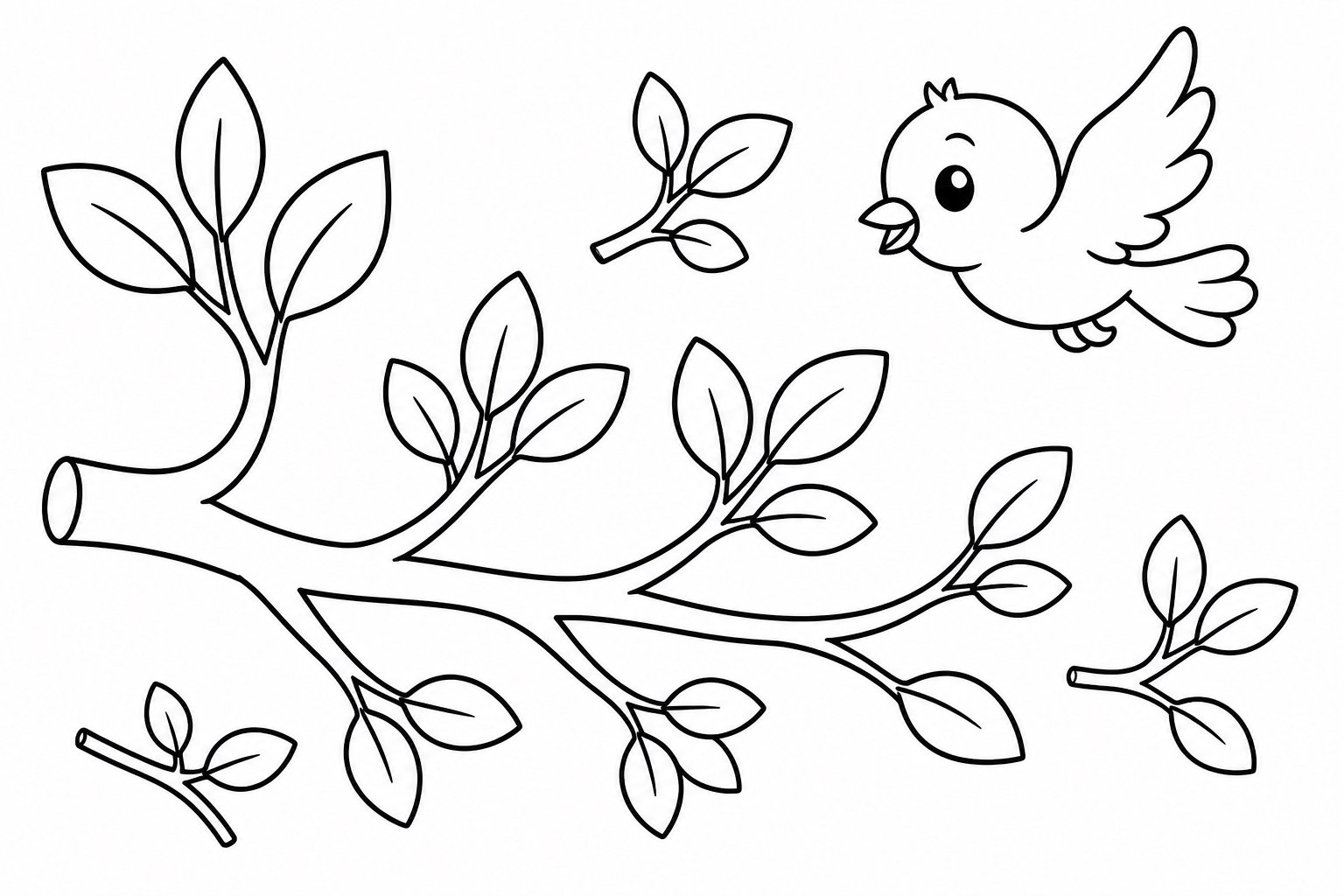 Nouvelles pousses sur une branche