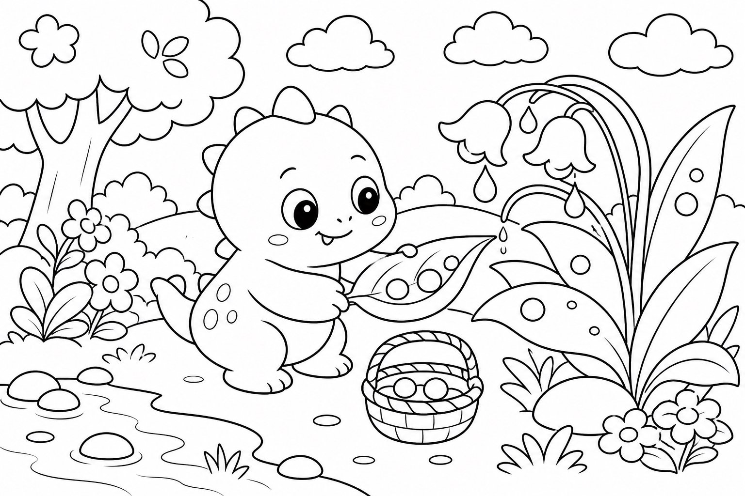 Маленький короткохвостый монстр собирает капли росы