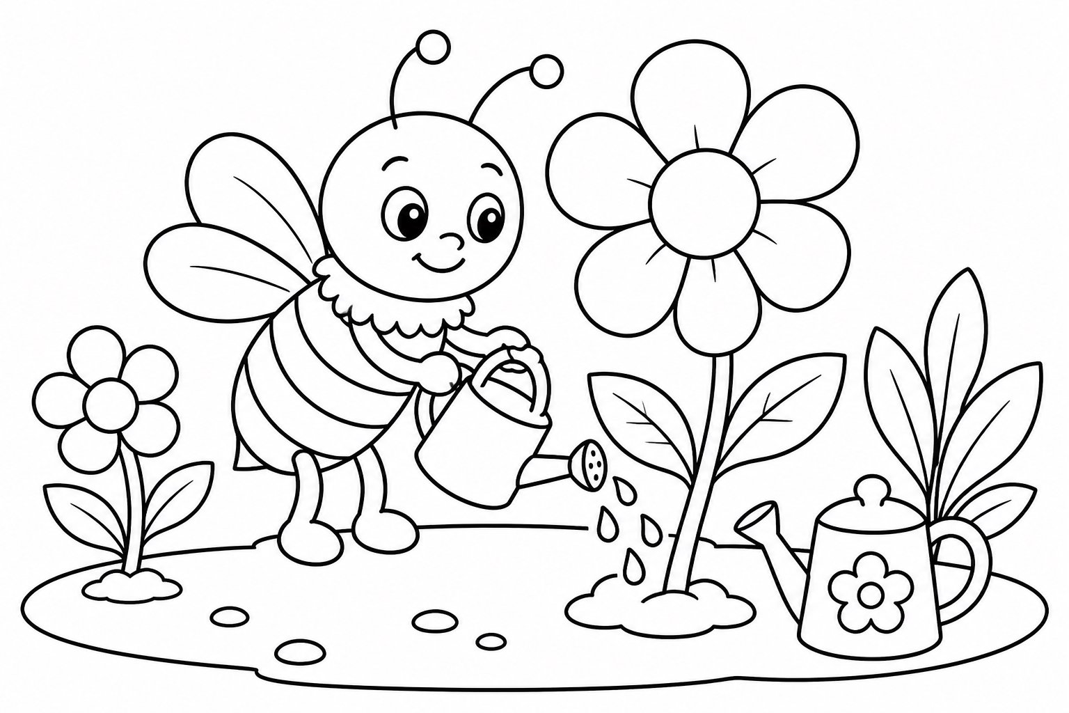 Abeja cuidando el jardín