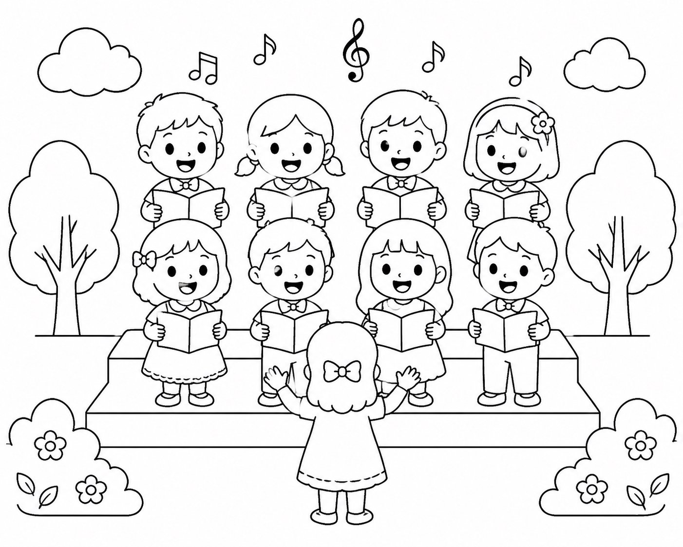 子どもたちの合唱発表