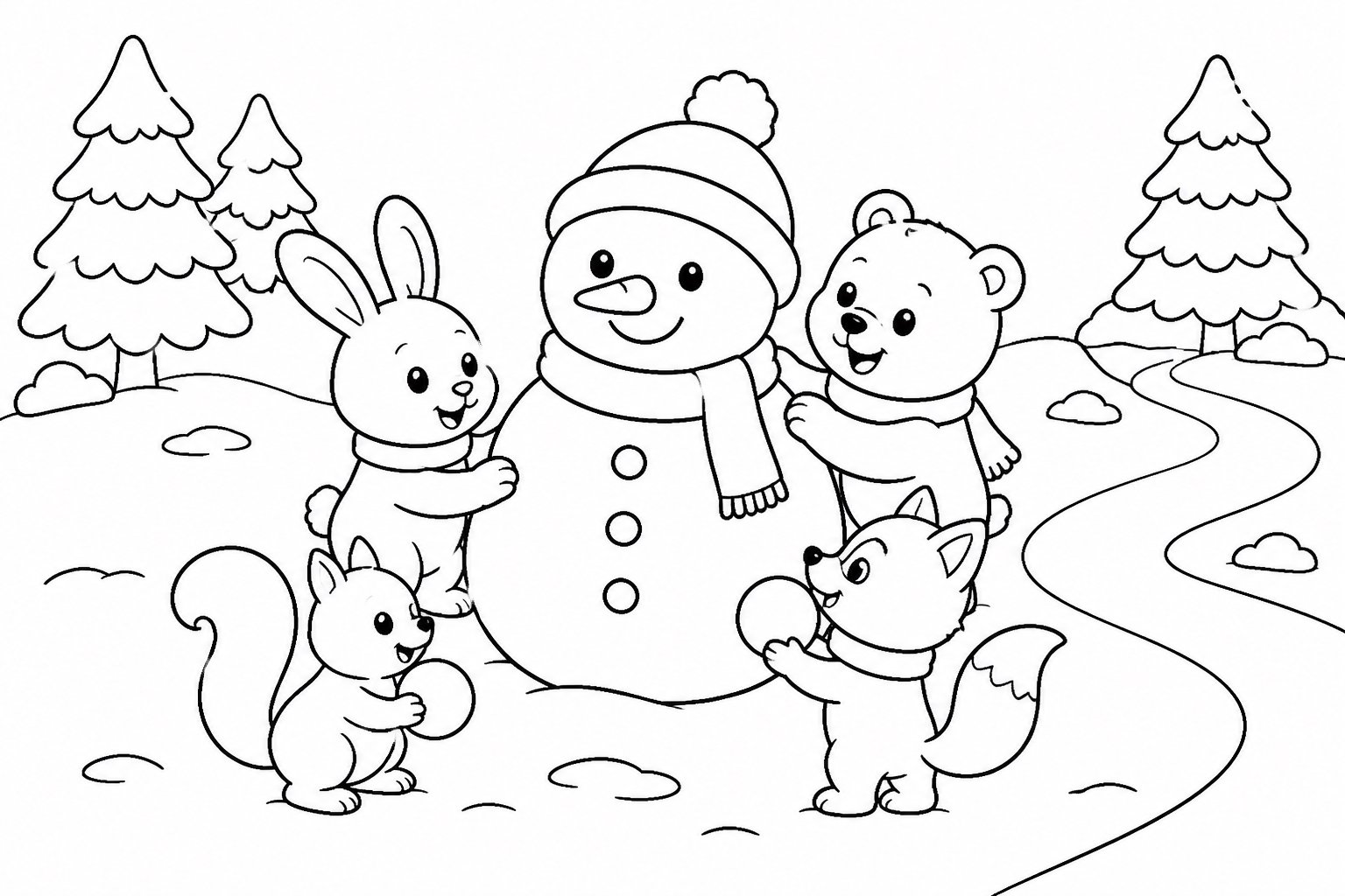 Reunión para hacer muñecos de nieve