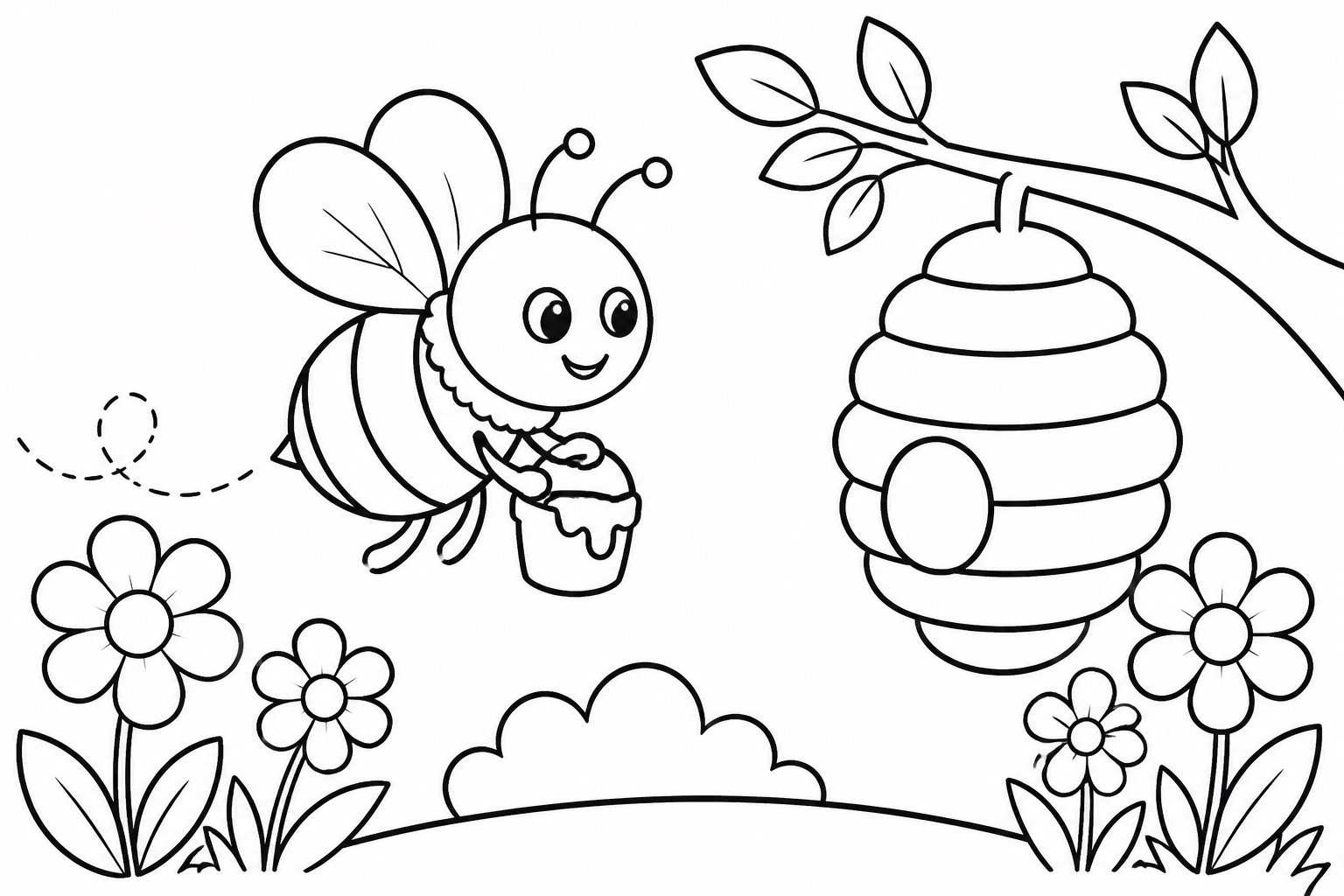Abeja regresando a la colmena