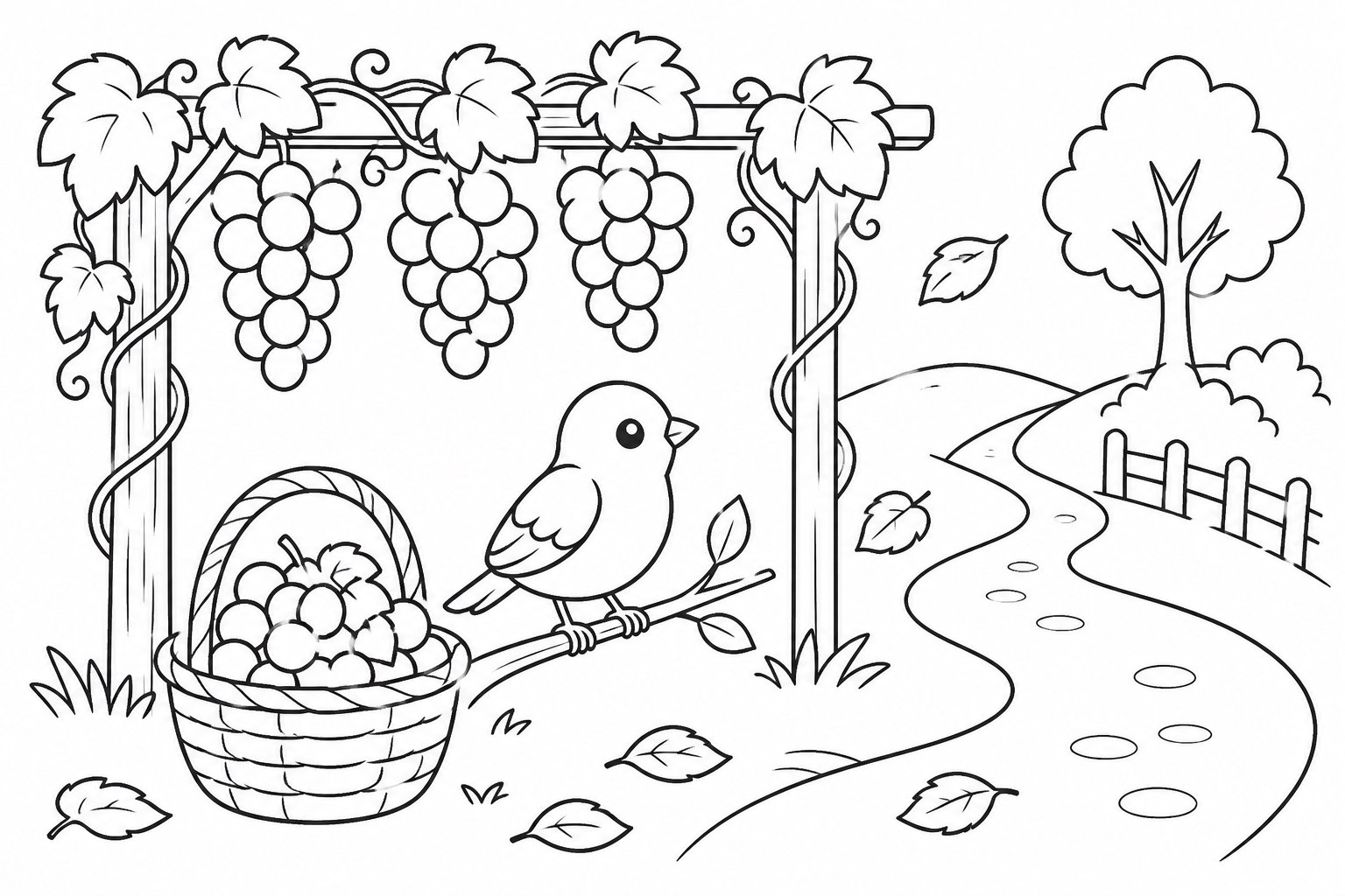 Petit oiseau sous la treille