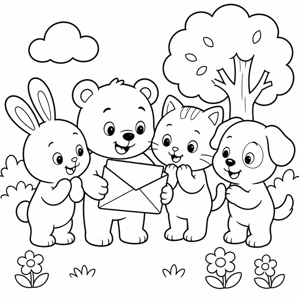 답장을 받은 친구들