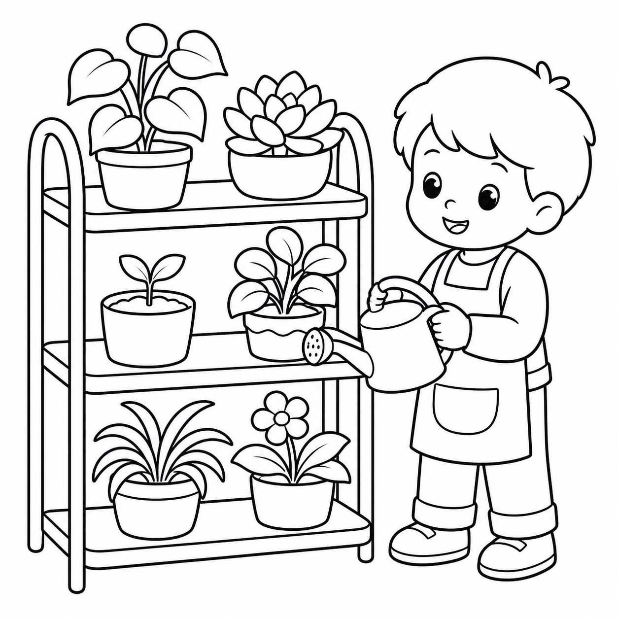 Suporte de plantas no cantinho de ciências