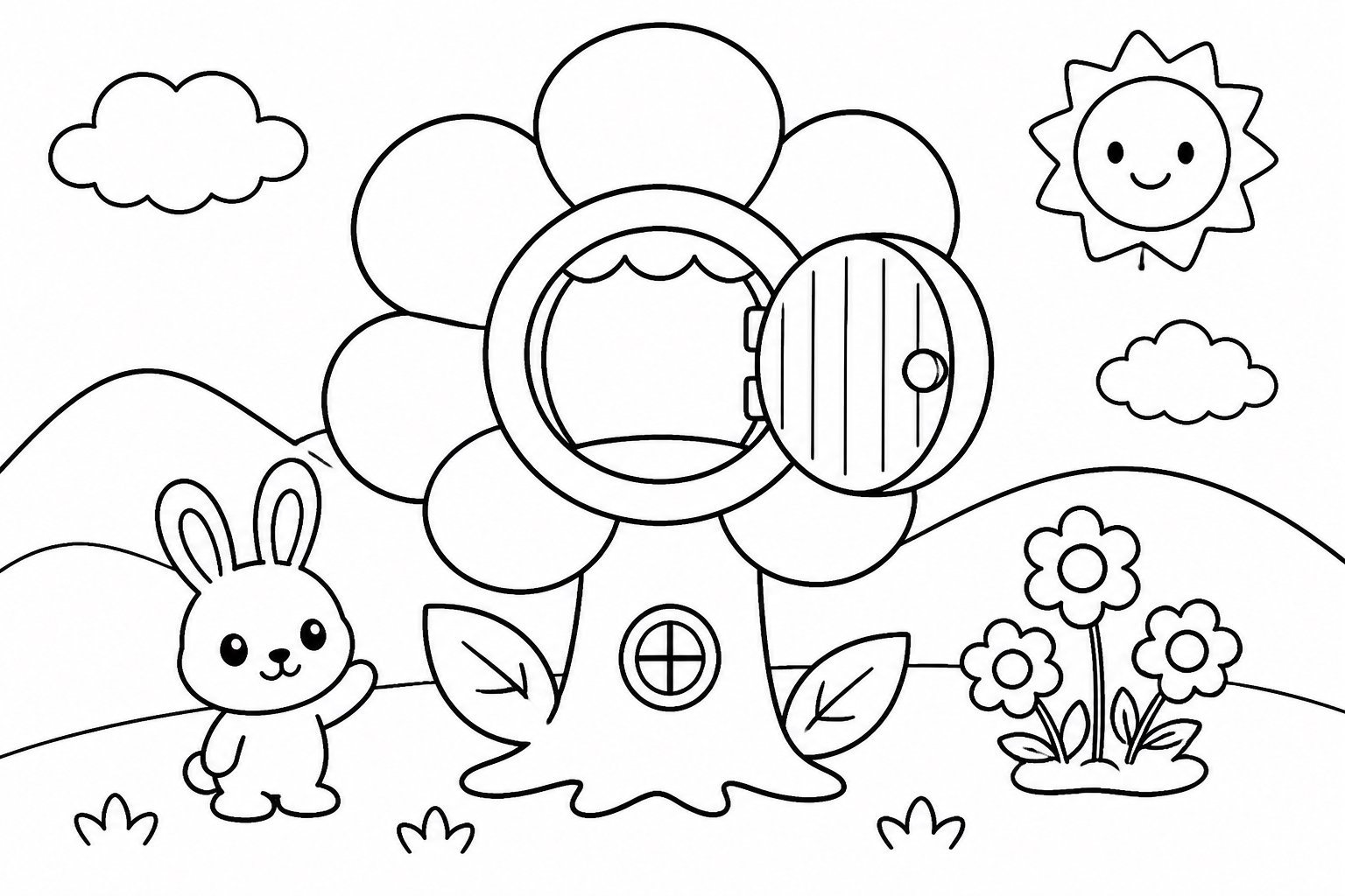 扉を開く木の洞の花