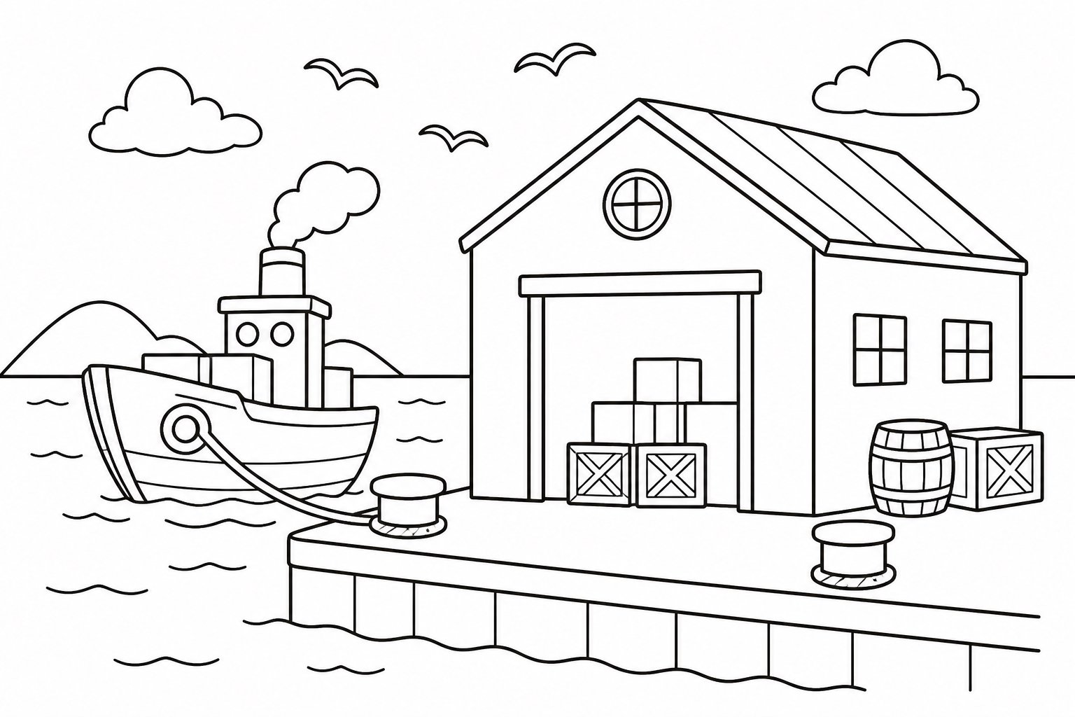 Entrepôt près du port