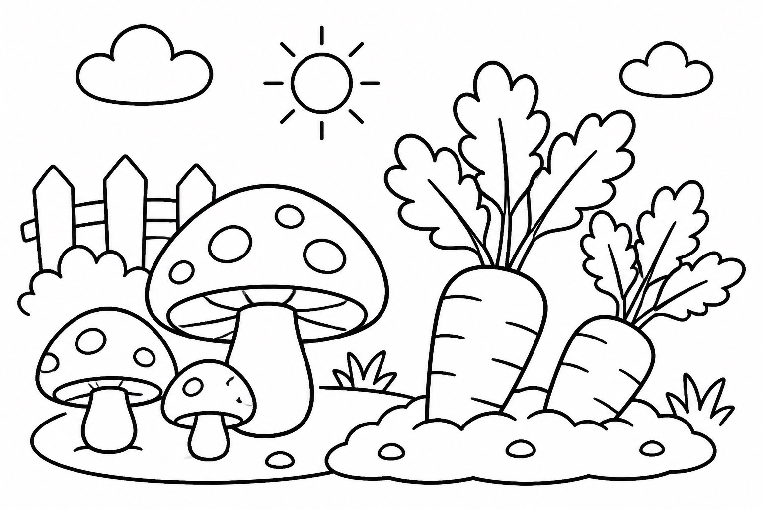 Karotte neben einem Shiitake-Pilz