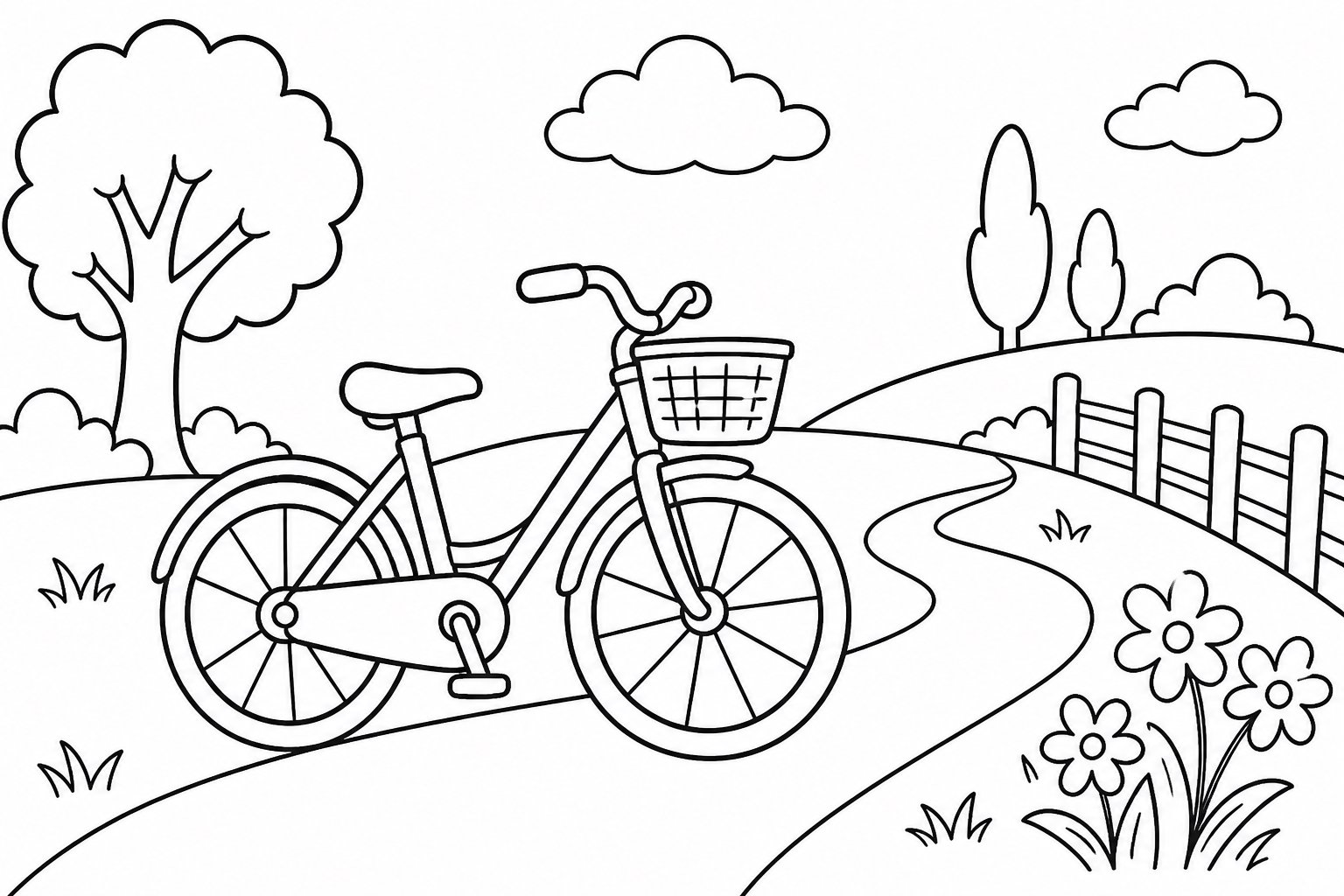 Fahrrad auf einem Landweg
