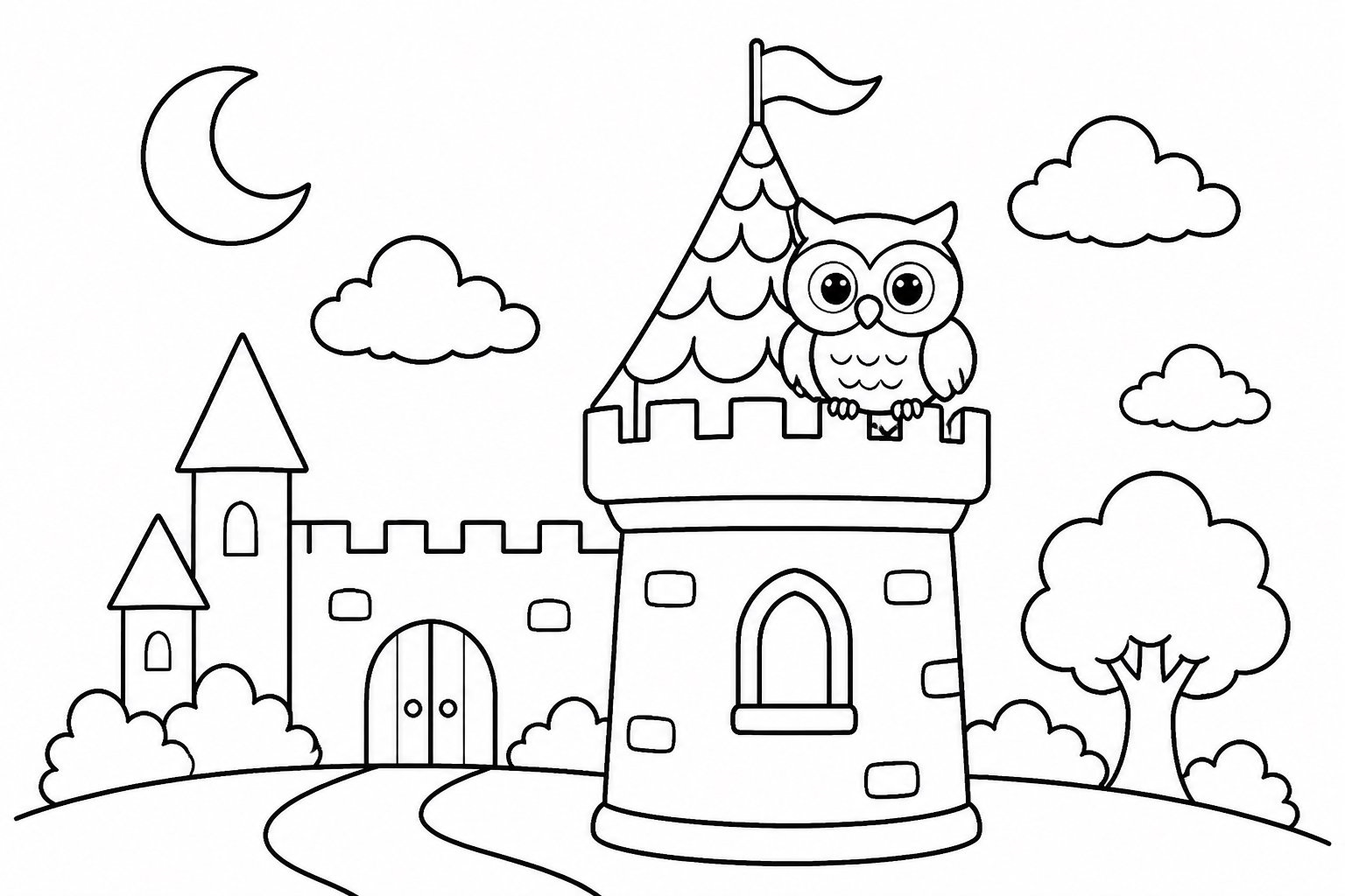 Hibou au sommet de la tour