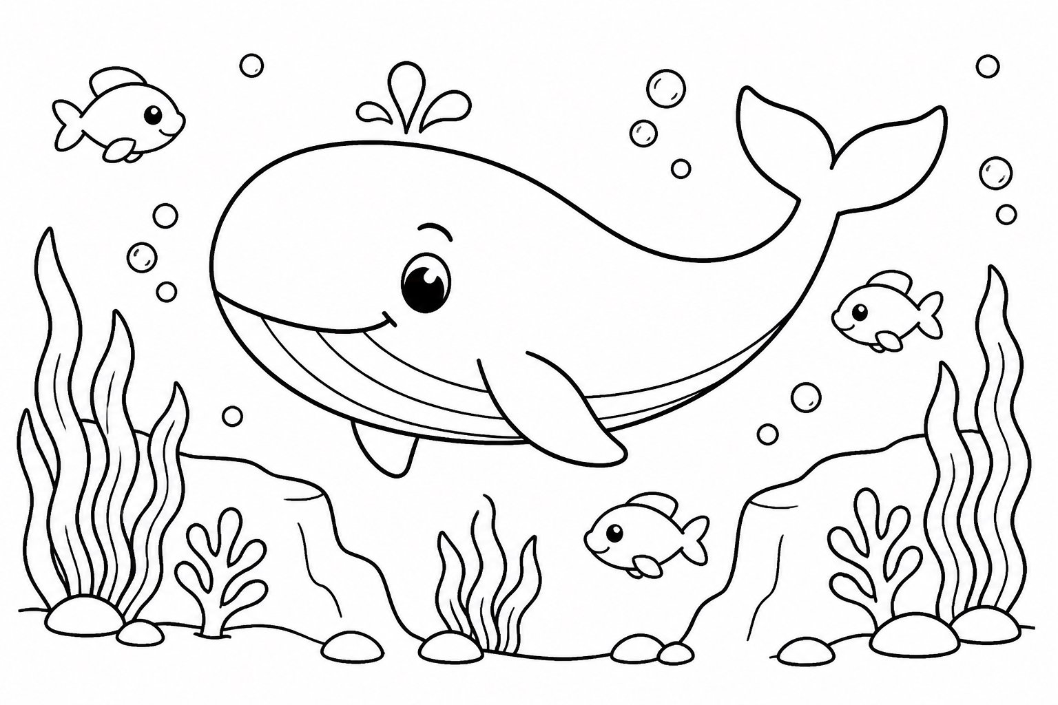 Ballena pasando por una fosa oceánica