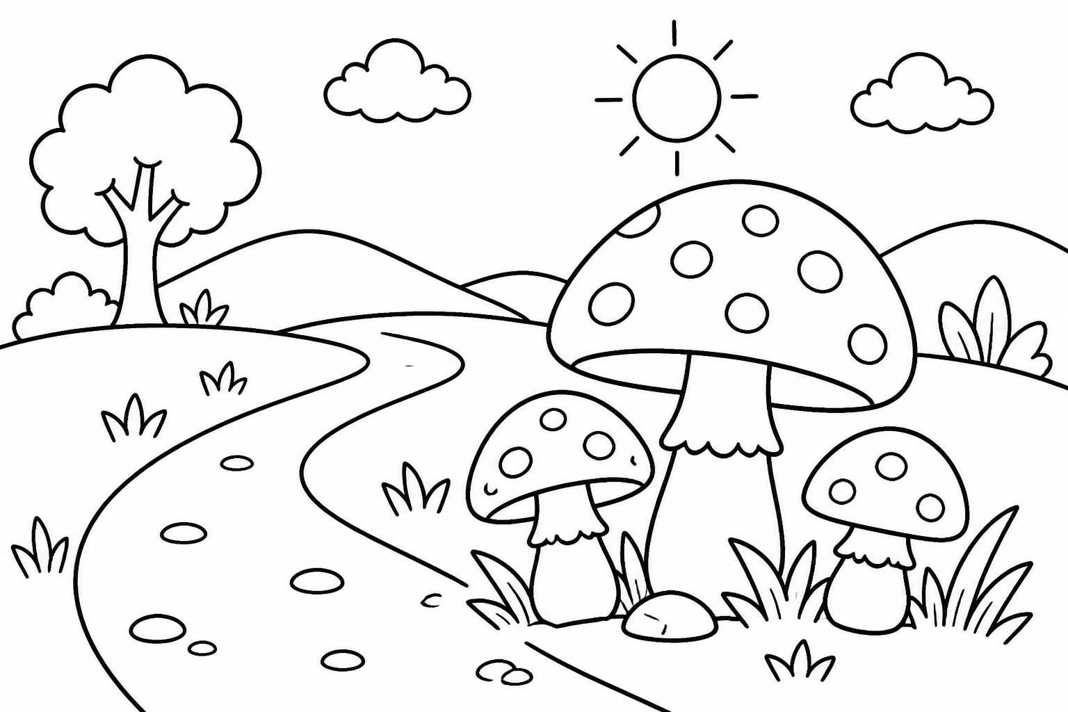 Champignon près du sentier de montagne