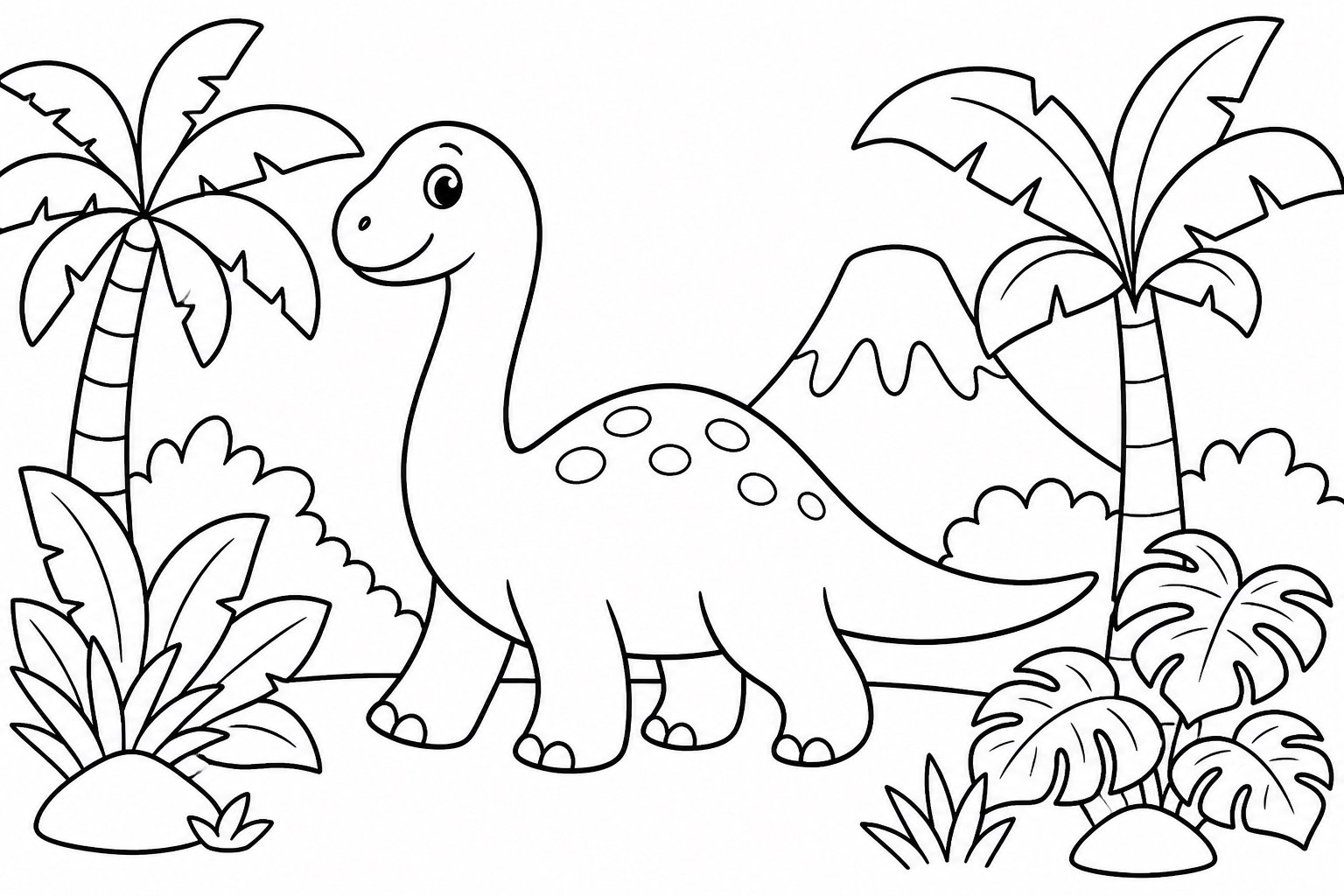 Dinosaurio atravesando la selva tropical