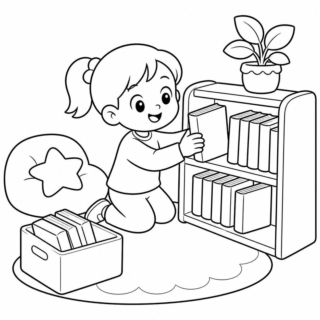 Порядок книг в книжном уголке