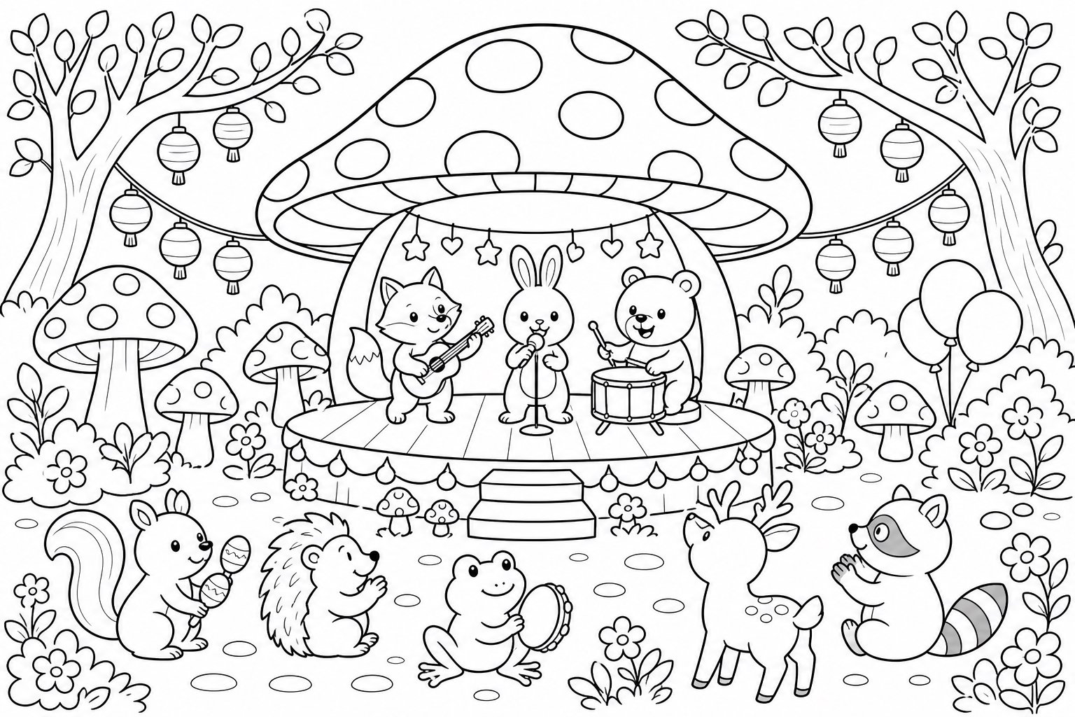 Escenario musical de hongos