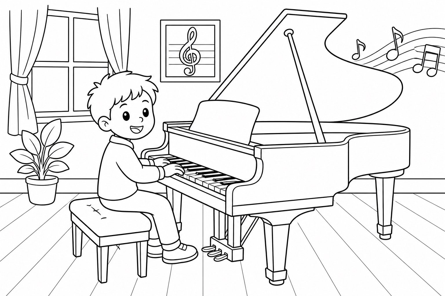 Piano en el aula de música