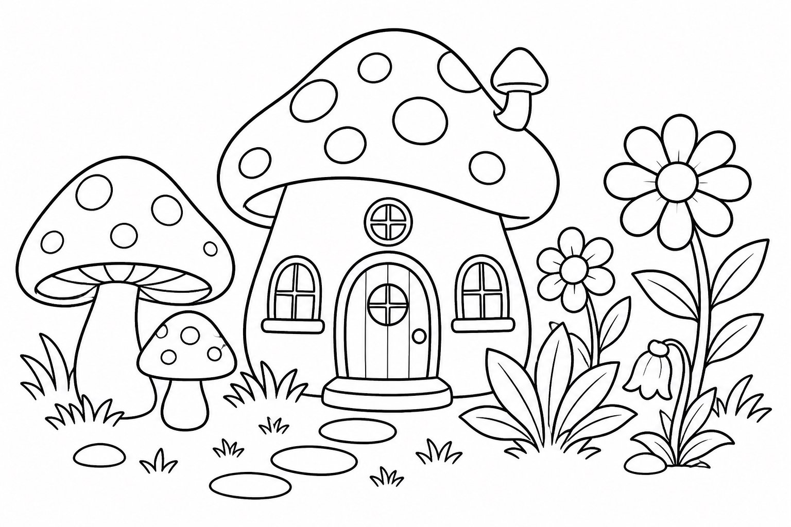 Kleine Hütte im Pilzgarten