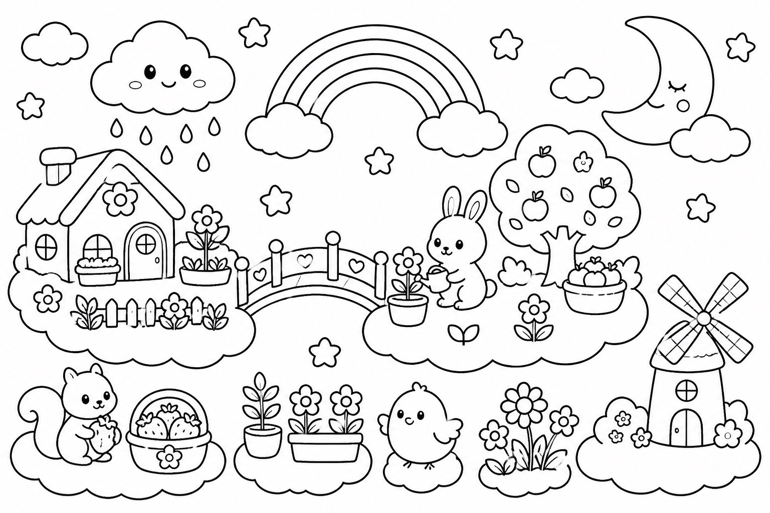 Jardin lunaire des nuages