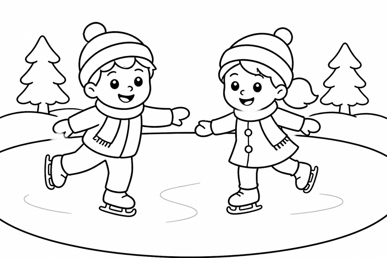 Patinaje sobre hielo en la pista