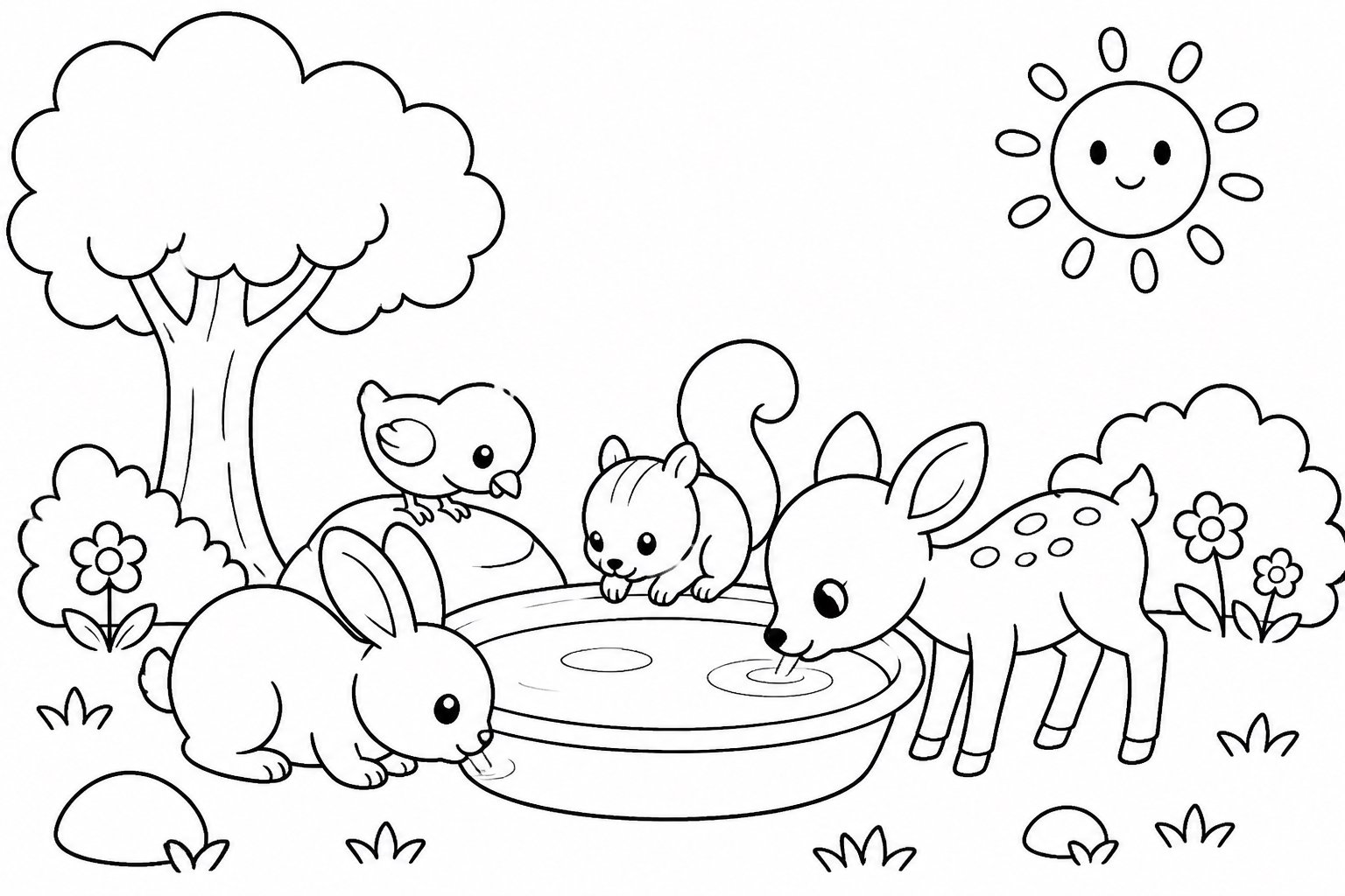 Coin d’eau pour les petits animaux