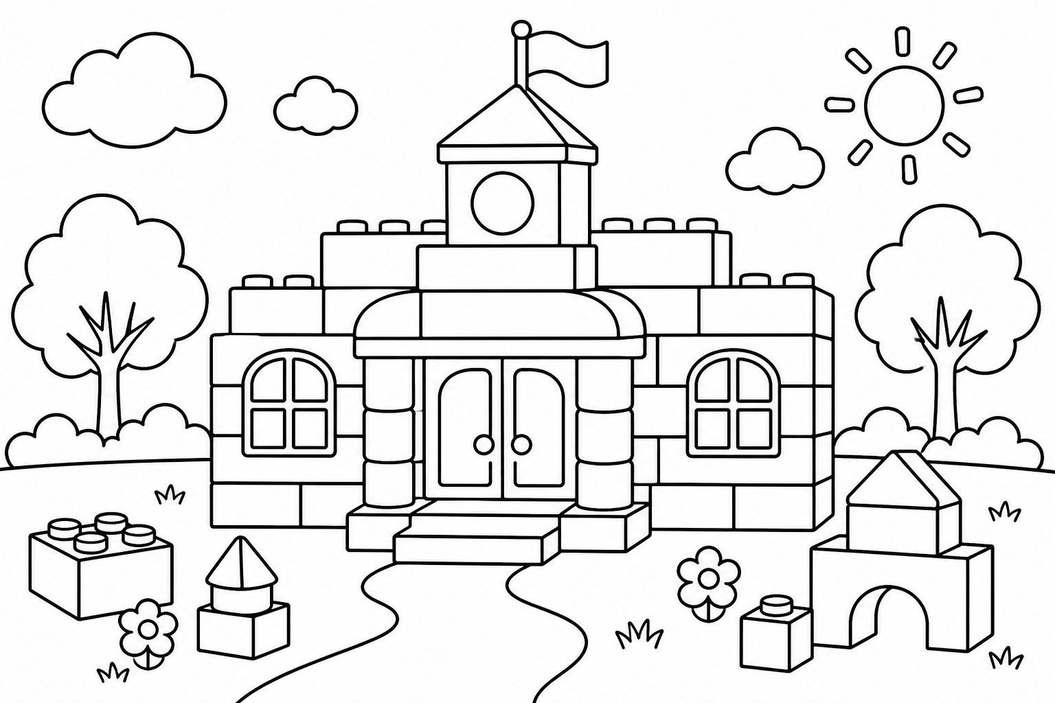Escola primária de blocos