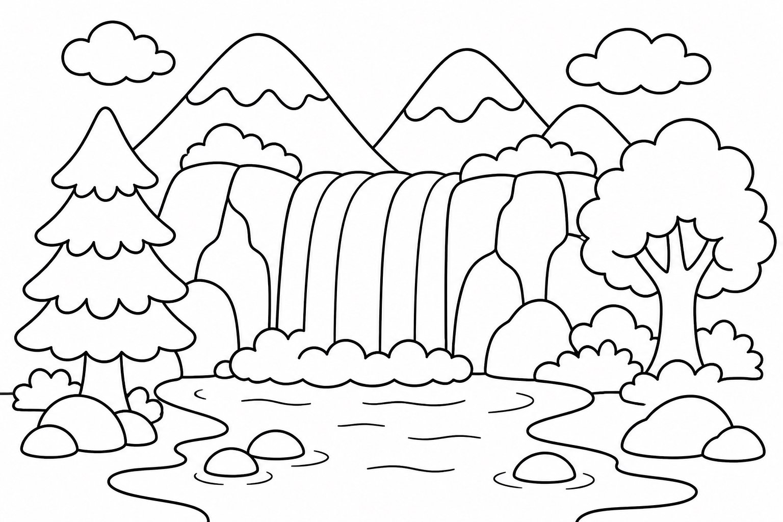 Cascade dans la vallée