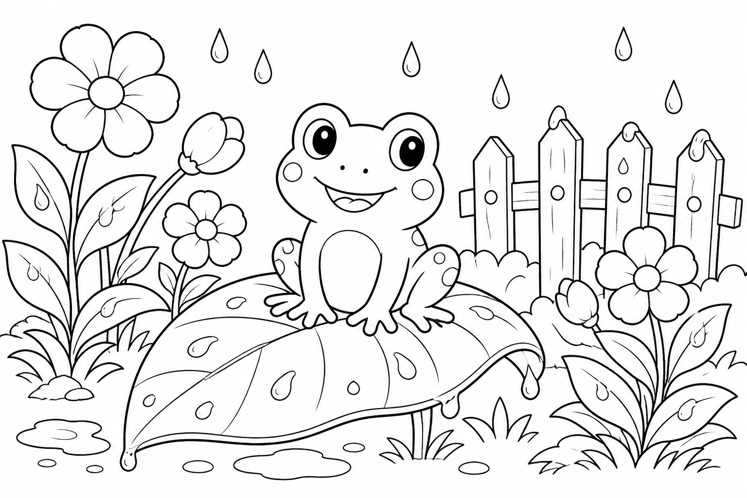 Petite grenouille dans le jardin après la pluie