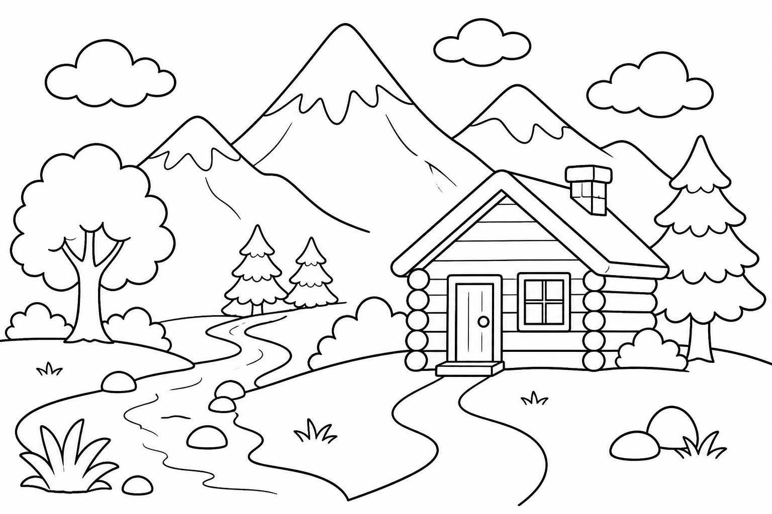 Petite cabane au pied de la montagne
