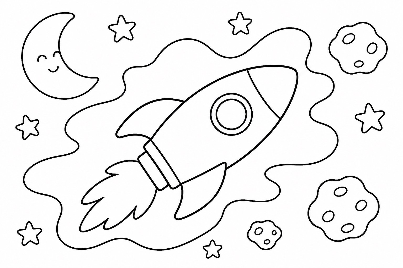 小火箭穿过星云
