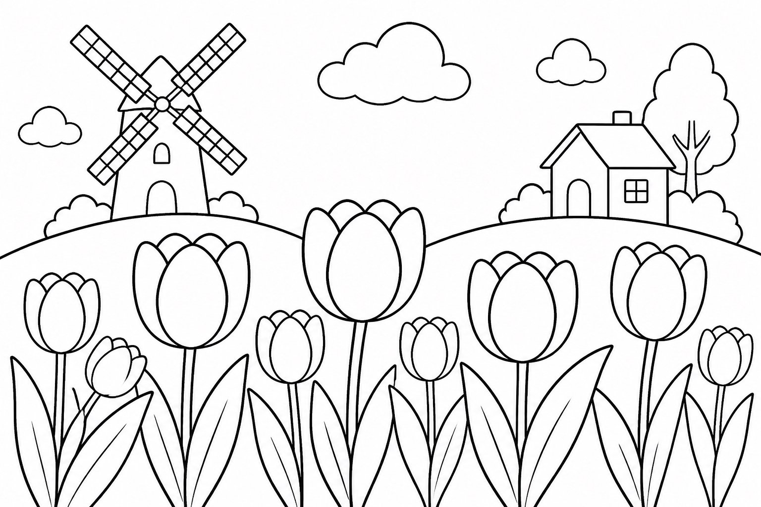 Campo de tulipanes