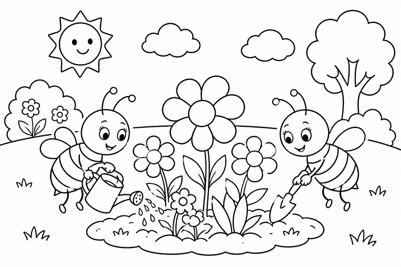 蜜蜂照料花园