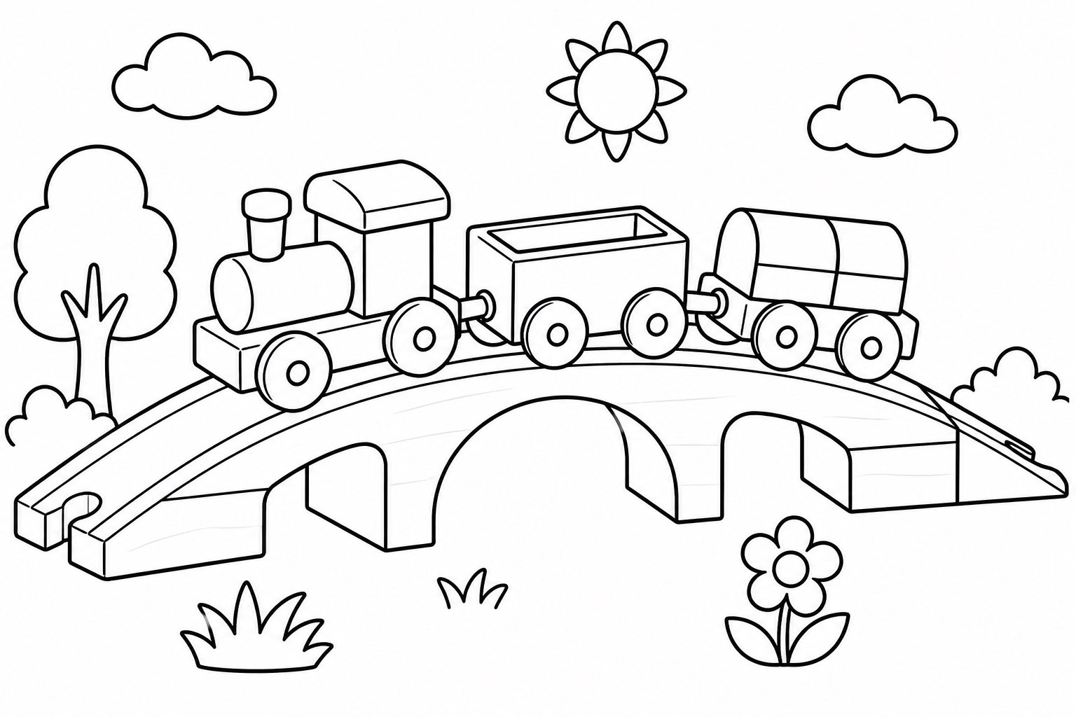 Holzbrücke für Züge